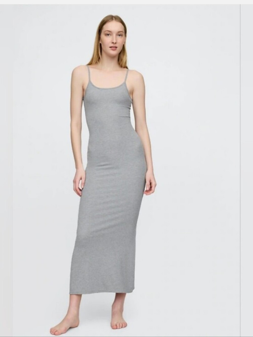 ☀️ SUMMER SALE!! NWT Gap Grey Mini Rib Maxi Sundress